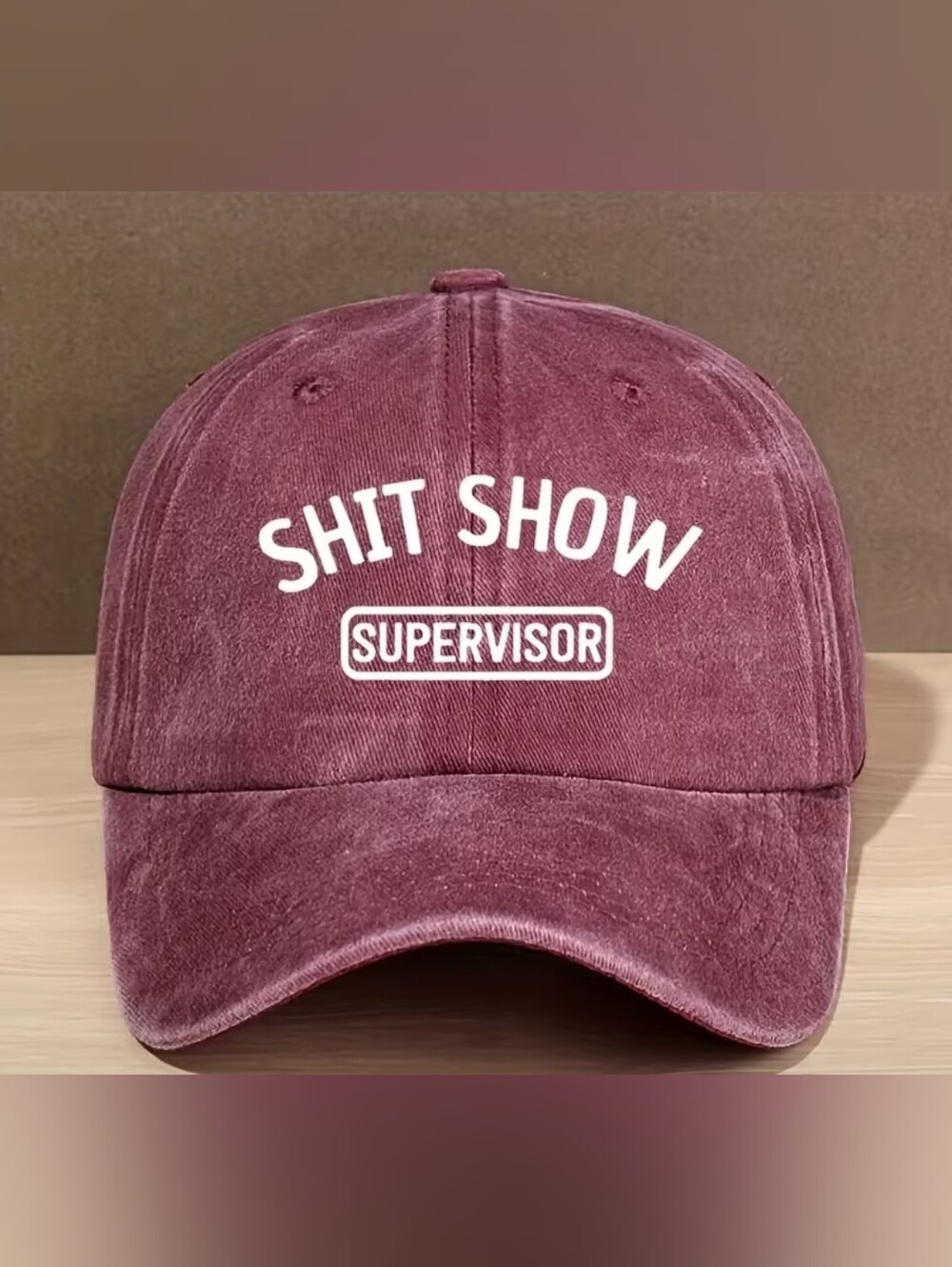 Maroon "Shit Show Supervisor" Embroidered Baseball Cap